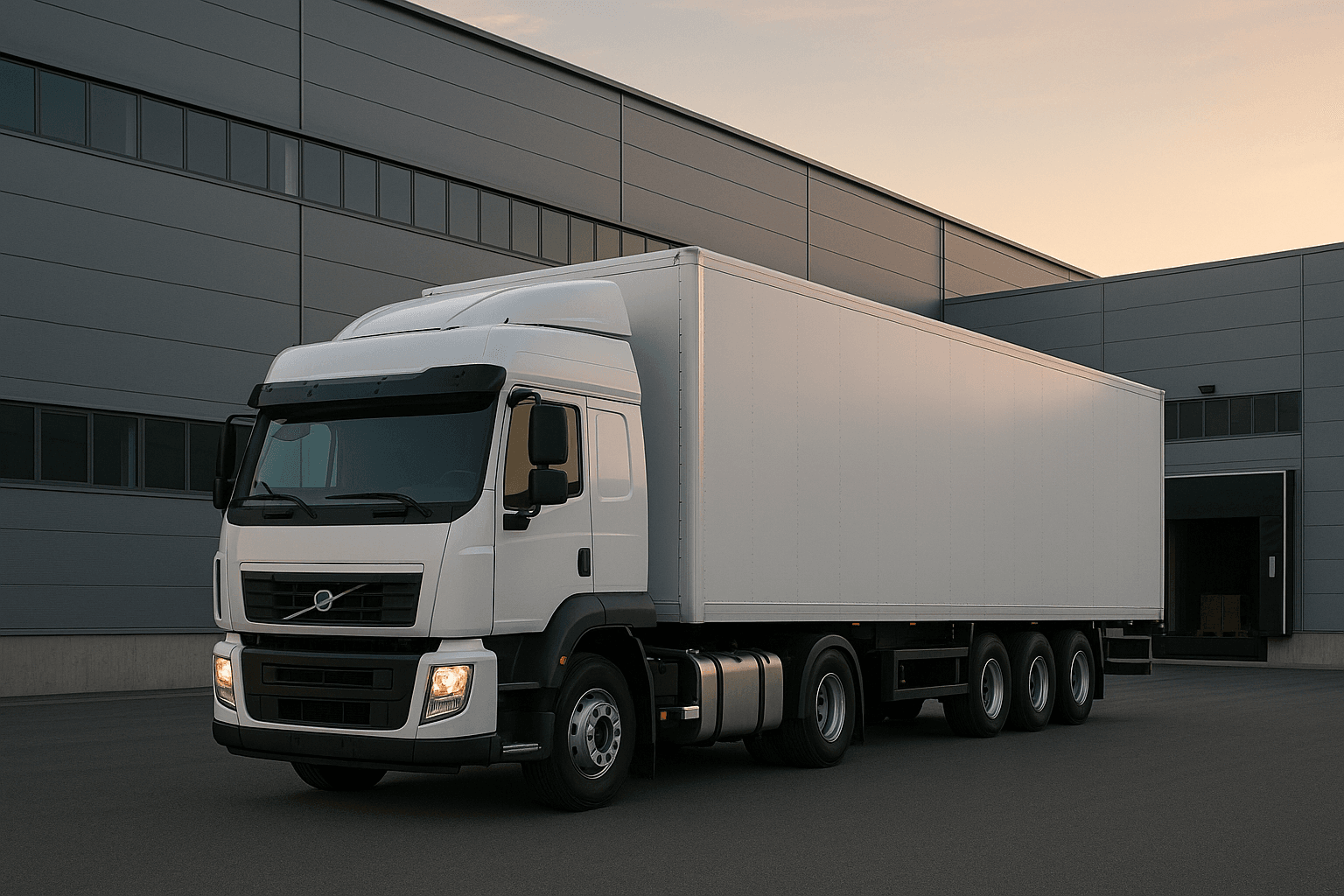 Kurumsal lojistik: filo kamyonları, depo ve yükleme alanı